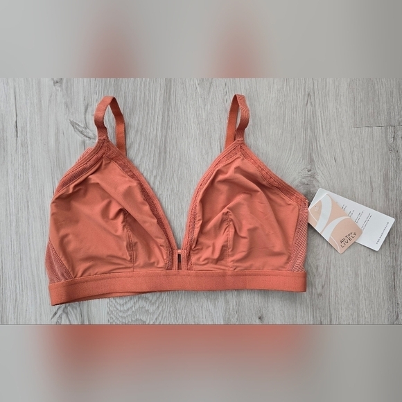 Lively Intimates | coral orange wireless adjustable bralette bra | WMS D 36 - Picture 1 of 6